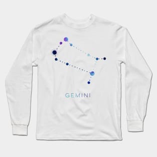 GEMINI STAR CONSTELLATION ZODIAC SIGN Long Sleeve T-Shirt